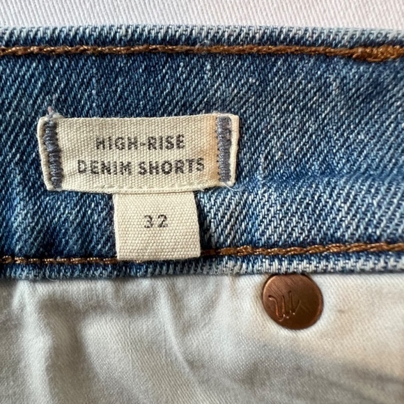 Madewell Cut-Off High Rise Jean Shorts sz 32 - Picture 8 of 9